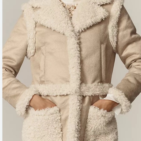 Anthropologie NVLT Women's Cream Teddy Jacket 4 in 1 - Picture 8 of 10